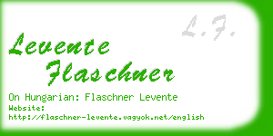 levente flaschner business card